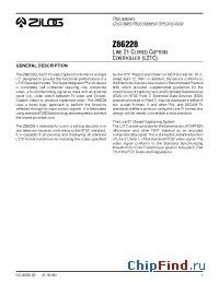 Datasheet Z86228 manufacturer Zilog
