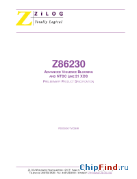Datasheet Z8623012PSC manufacturer Zilog