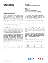 Datasheet Z86247 manufacturer Zilog