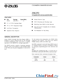 Datasheet Z86250 manufacturer Zilog