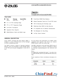 Datasheet Z86251 manufacturer Zilog