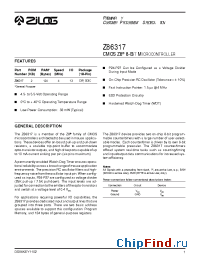 Datasheet Z86317 manufacturer Zilog