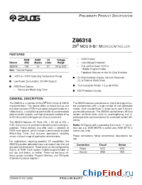 Datasheet Z86318 manufacturer Zilog
