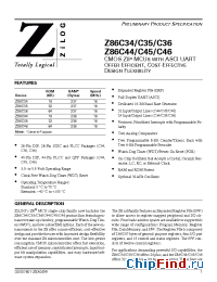 Datasheet Z86C3616SSC manufacturer Zilog