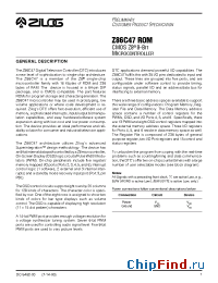 Datasheet Z86C47 manufacturer Zilog