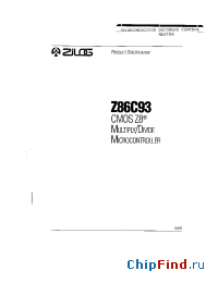 Datasheet Z86C9325PSC manufacturer Zilog