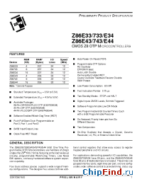 Datasheet Z86E3312SSC manufacturer Zilog
