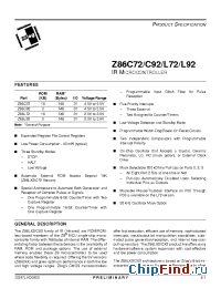 Datasheet Z86L7208FSC manufacturer Zilog