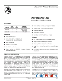 Datasheet Z87010 manufacturer Zilog