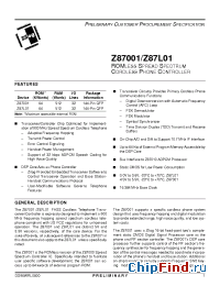 Datasheet Z87L01 manufacturer Zilog