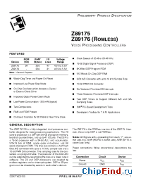 Datasheet Z89176 manufacturer Zilog