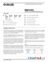 Datasheet Z89318 manufacturer Zilog