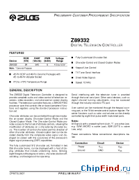 Datasheet Z89332 manufacturer Zilog