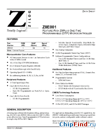 Datasheet Z8E00110PEC manufacturer Zilog