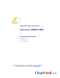 Datasheet Z8FMC16MCU manufacturer Zilog
