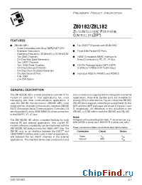 Datasheet Z8L18220FSC manufacturer Zilog