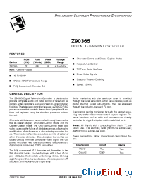 Datasheet Z90365 manufacturer Zilog