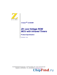 Datasheet ZLP323ICE01ZAC manufacturer Zilog