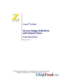 Datasheet ZLR16300H2001G manufacturer Zilog