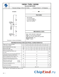 Datasheet 1N5392 manufacturer Zowie